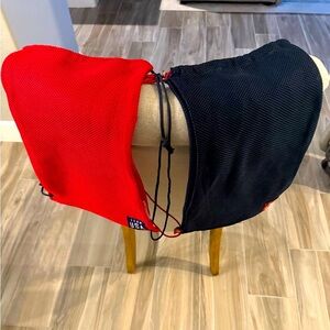 Olympics Team USA red and blue drawstring backpacks.